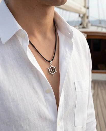 The Captain's Helm Wheel Necklace