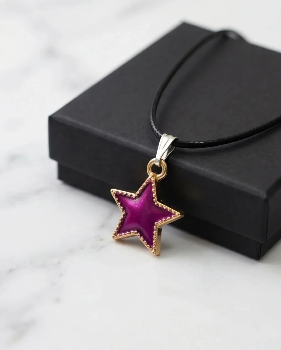 Radiant Purple Star Pendant