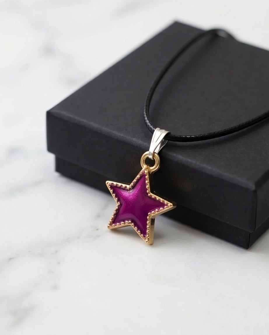 Radiant Purple Star Pendant