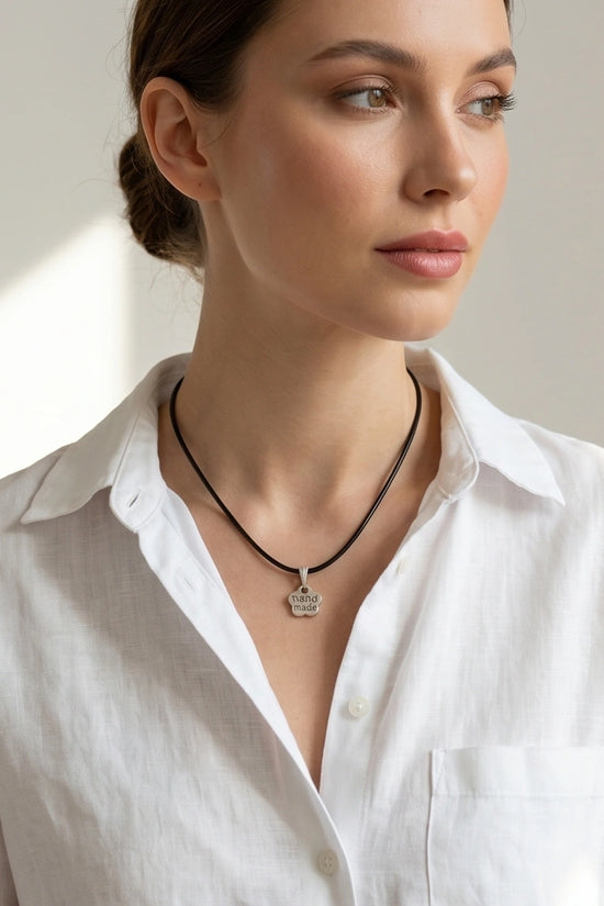 Silver Engraved Handmade Blossom Necklace