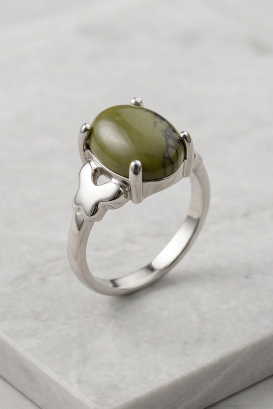 Olive Serpentine Butterfly Ring