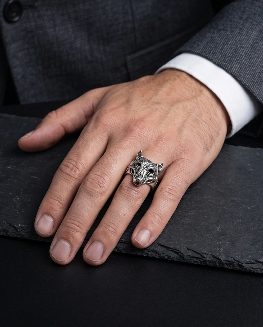 Wolf Ring (often associated with Fenrir from Norse mythology).