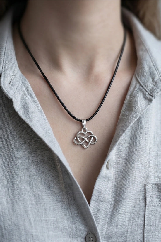 Silver Infinity Heart Necklace