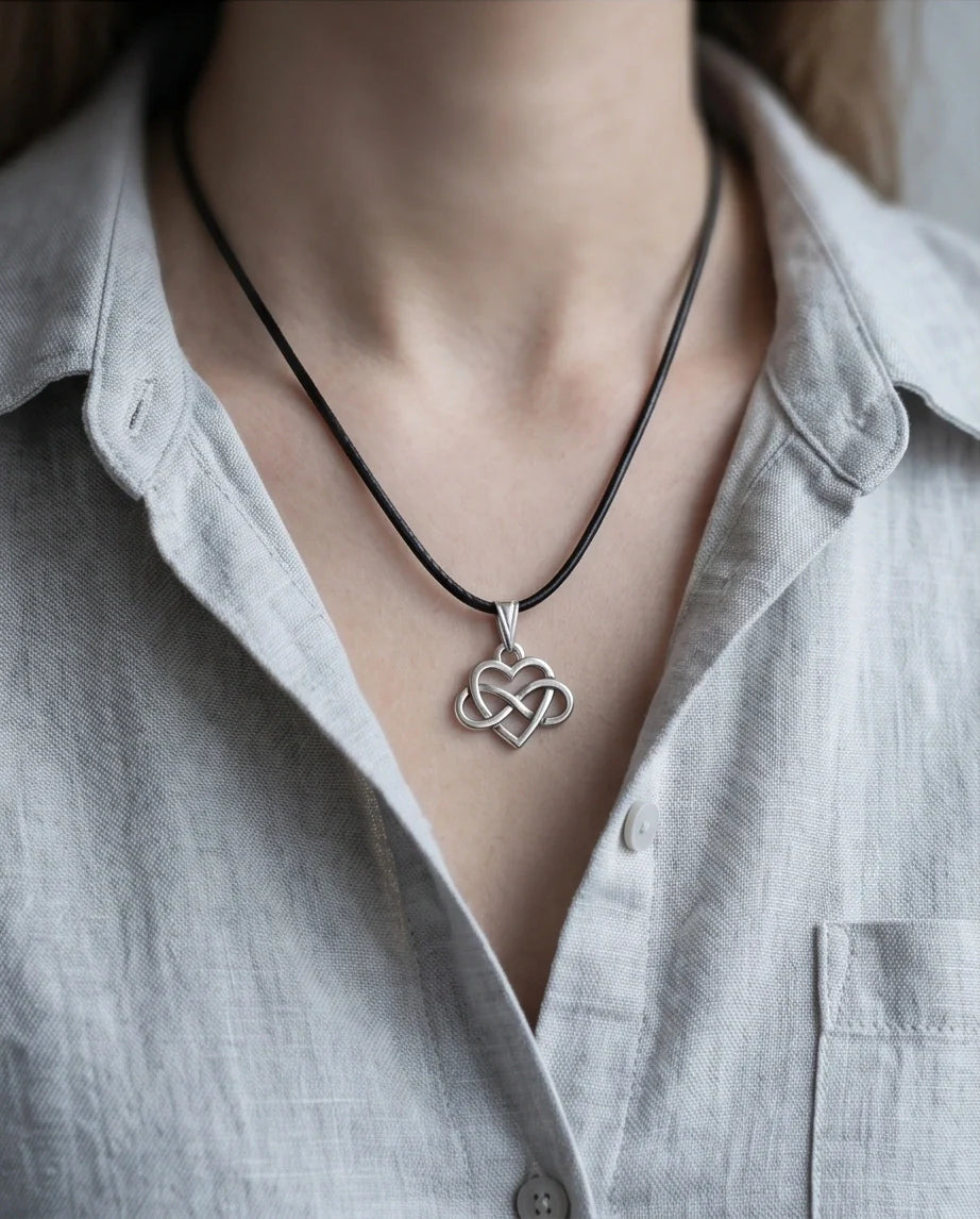 Silver Infinity Heart Necklace