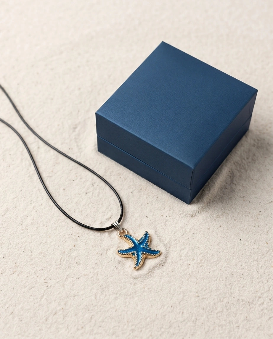 Ocean Blue Starfish Pendant
