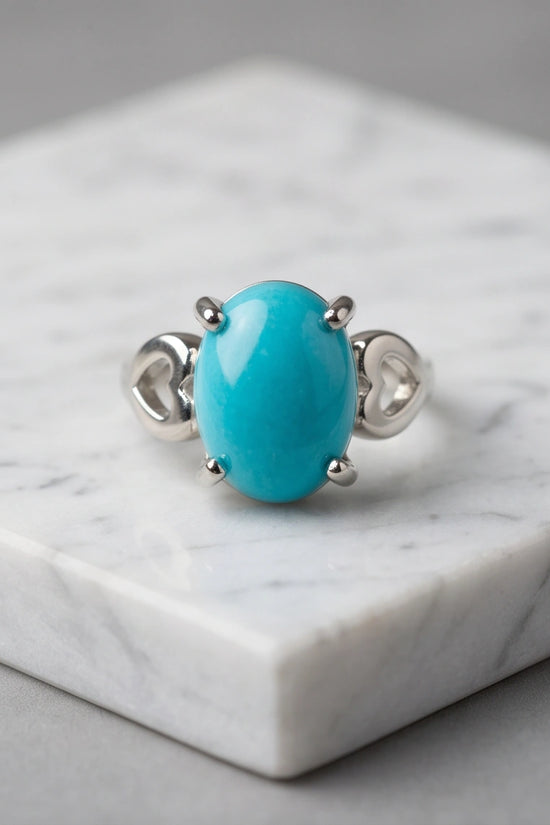 Celestial Heart Azure Turquoise Ring