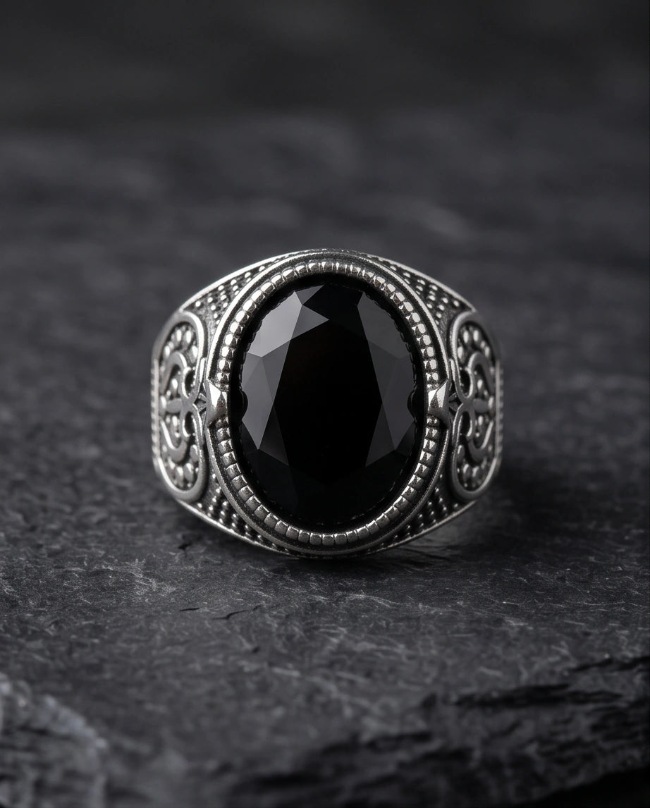 Imperial Onyx Shadow Signet Ring