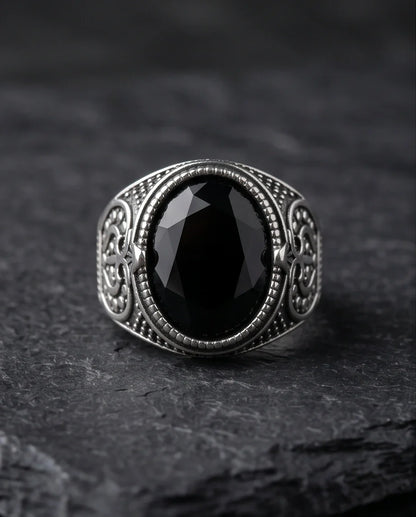 Imperial Onyx Shadow Signet Ring