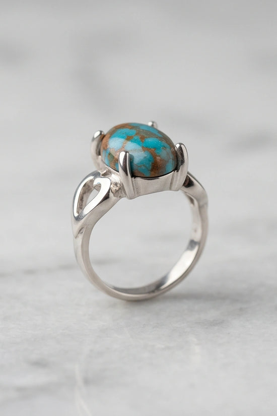 Earthborn Mosaic Turquoise Heart Ring