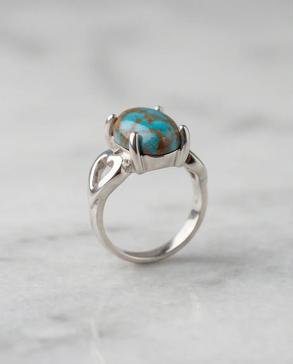 Earthborn Mosaic Turquoise Heart Ring
