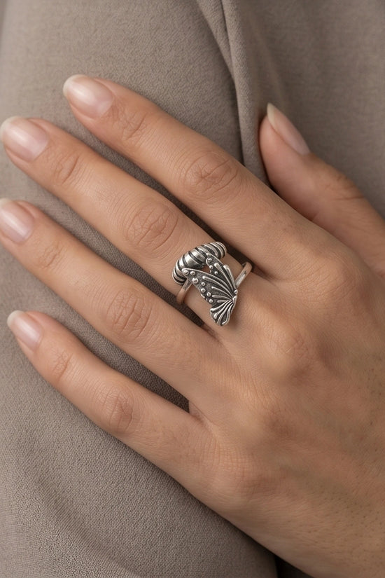 Vintage Sterling Silver Butterfly Wrap Ring