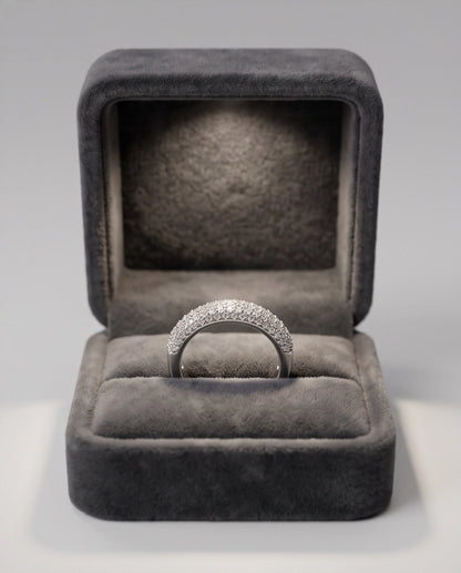 Multi-Row Pavé Curved Dome Band