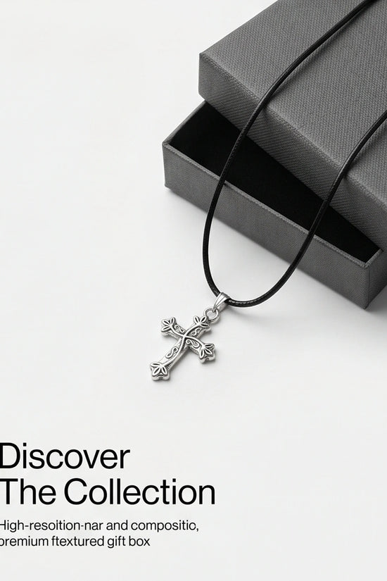 Silver Ornate Filigree Cross Necklace