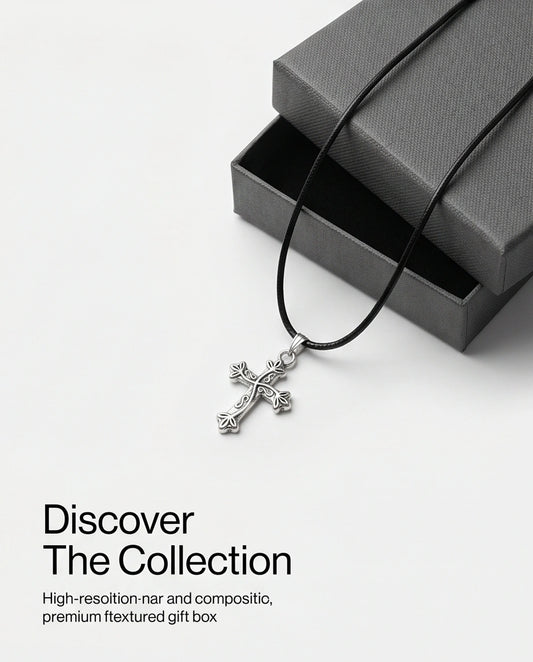 Silver Ornate Filigree Cross Necklace