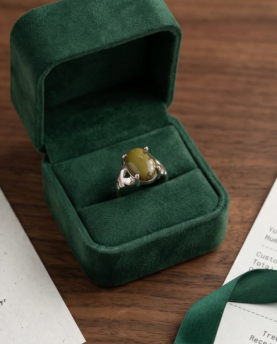 Olive Serpentine Butterfly Ring