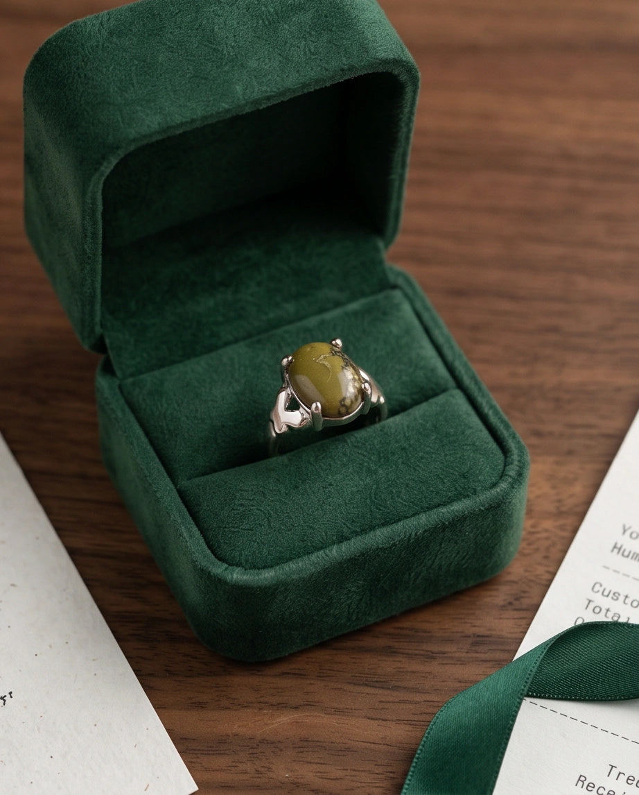 Olive Serpentine Butterfly Ring