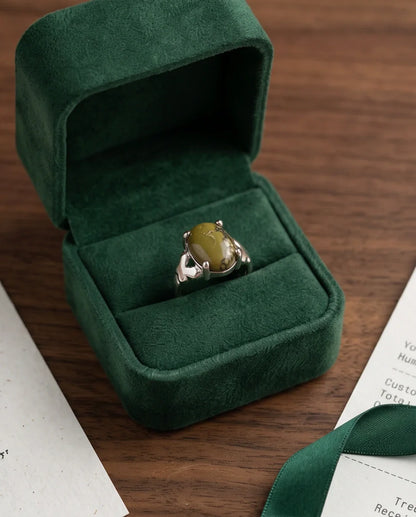 Olive Serpentine Butterfly Ring