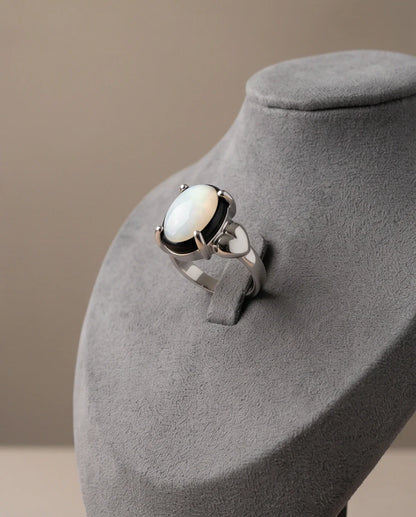 Iridescent Eclipse Statement Ring