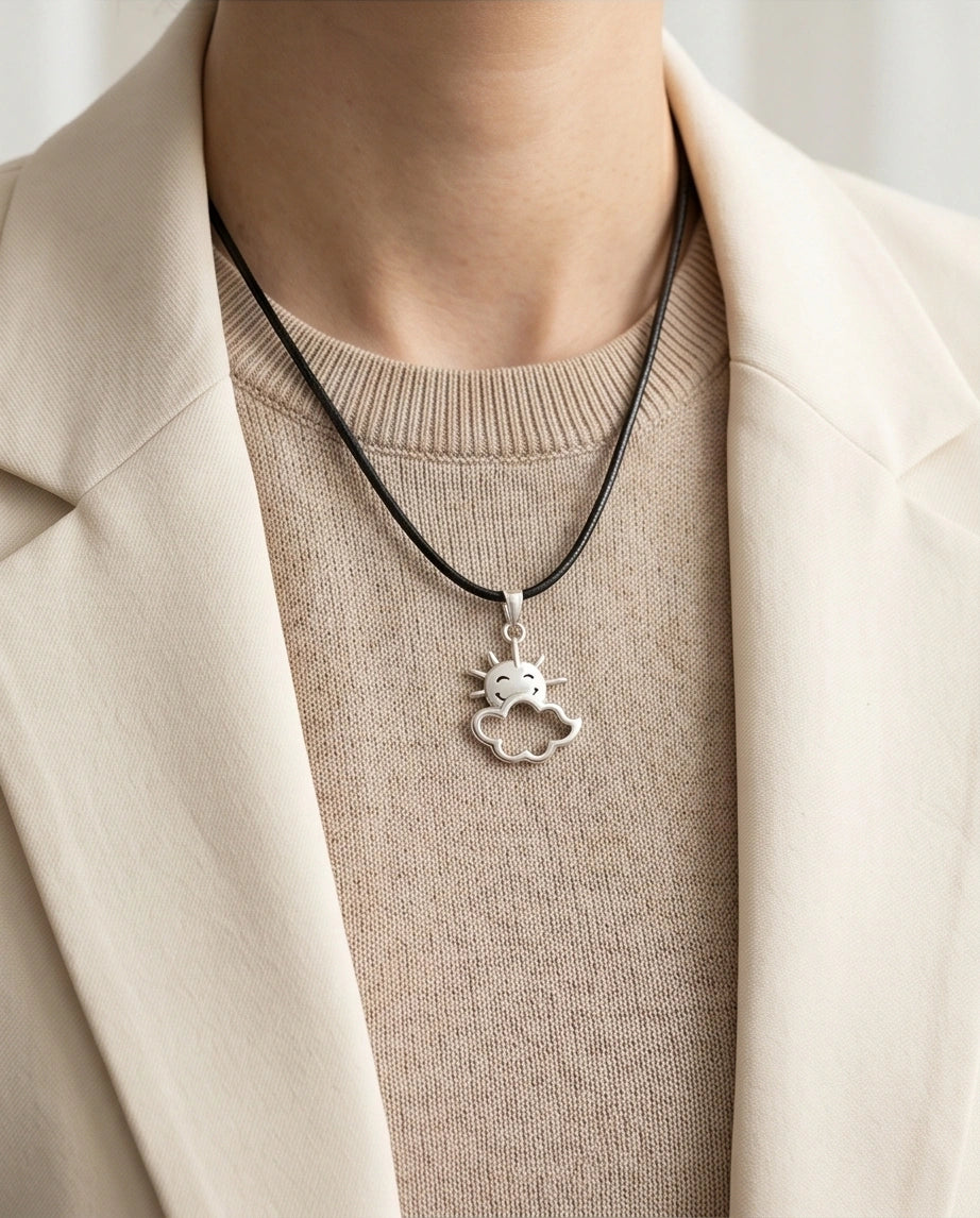The Happy Sol Sun & Cloud Necklace