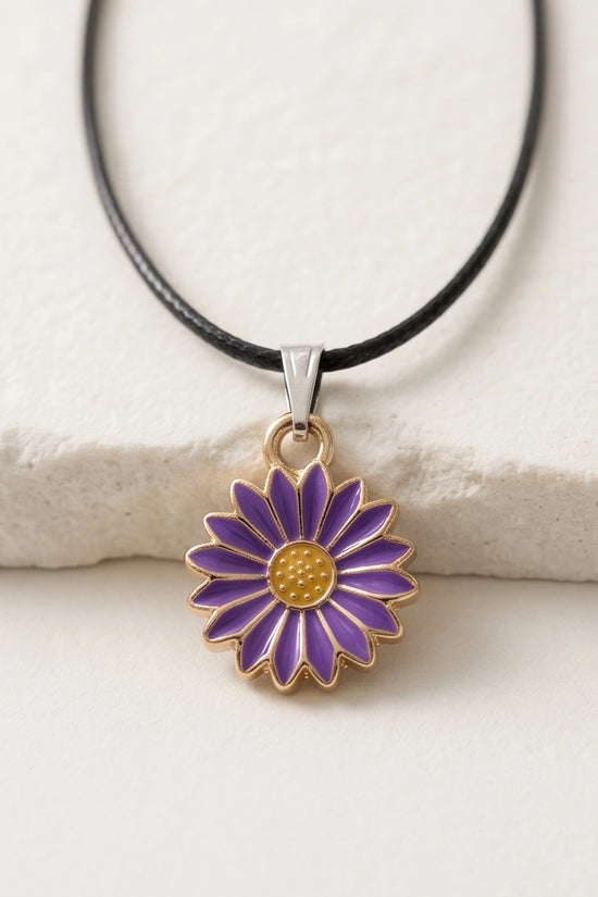 Royal Purple Daisy Pendant