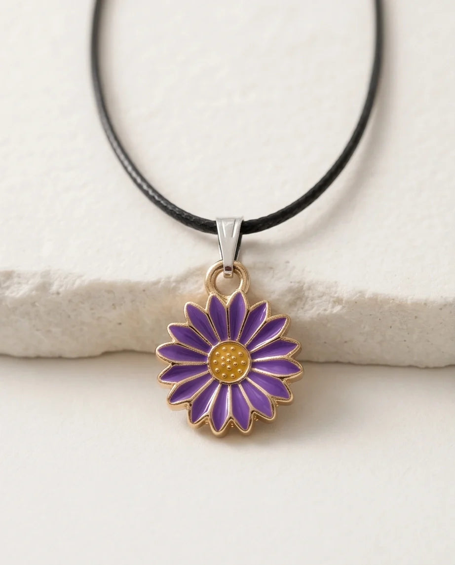 Royal Purple Daisy Pendant