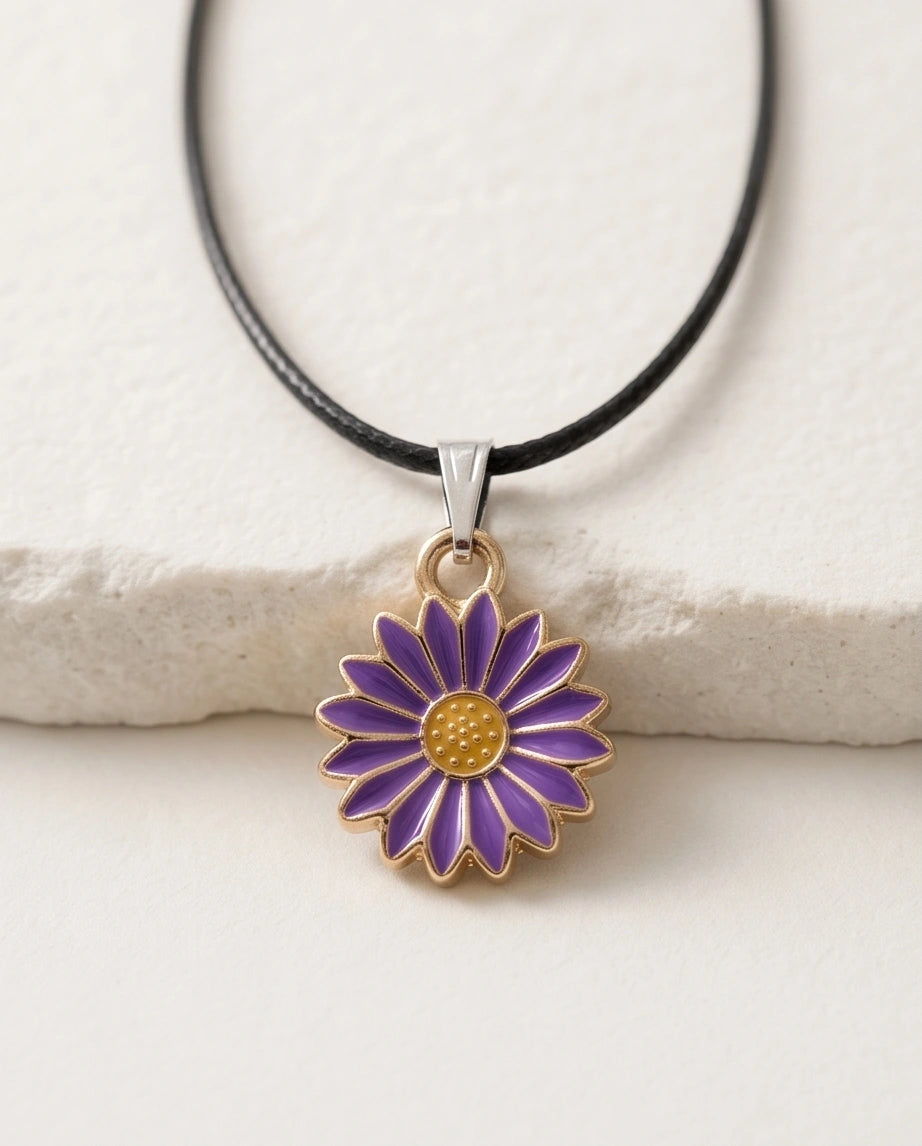Royal Purple Daisy Pendant