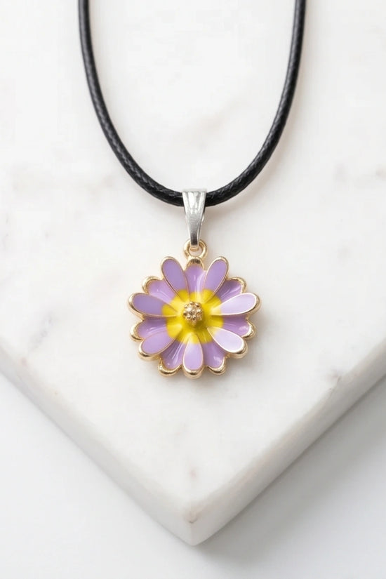 Pastel Lavender Daisy Pendant