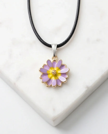 Pastel Lavender Daisy Pendant