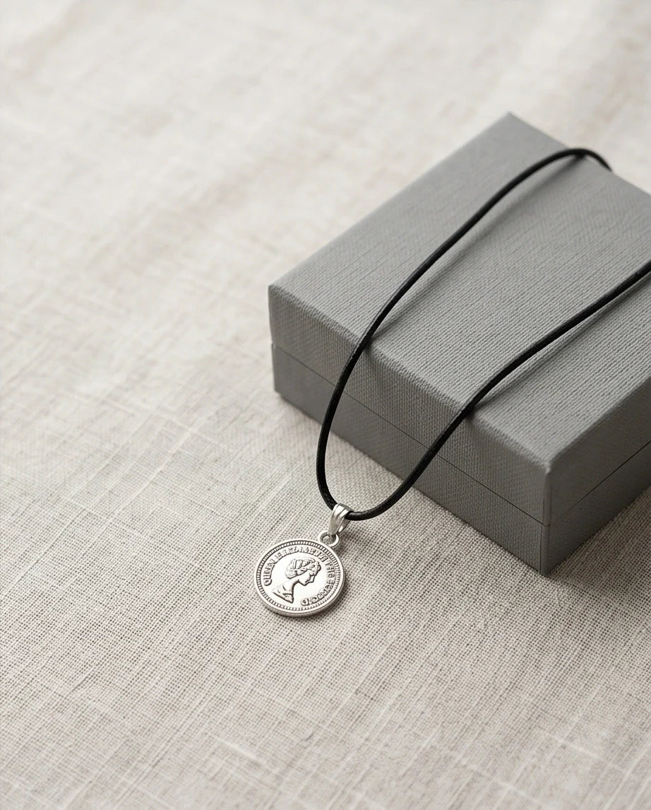 The Royal Heritage: Vintage Elizabeth II Coin Pendant Necklace