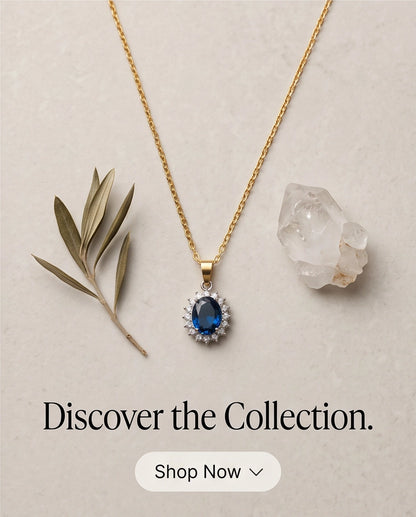 Silver London Blue Oval Halo Medallion Pendant Necklace