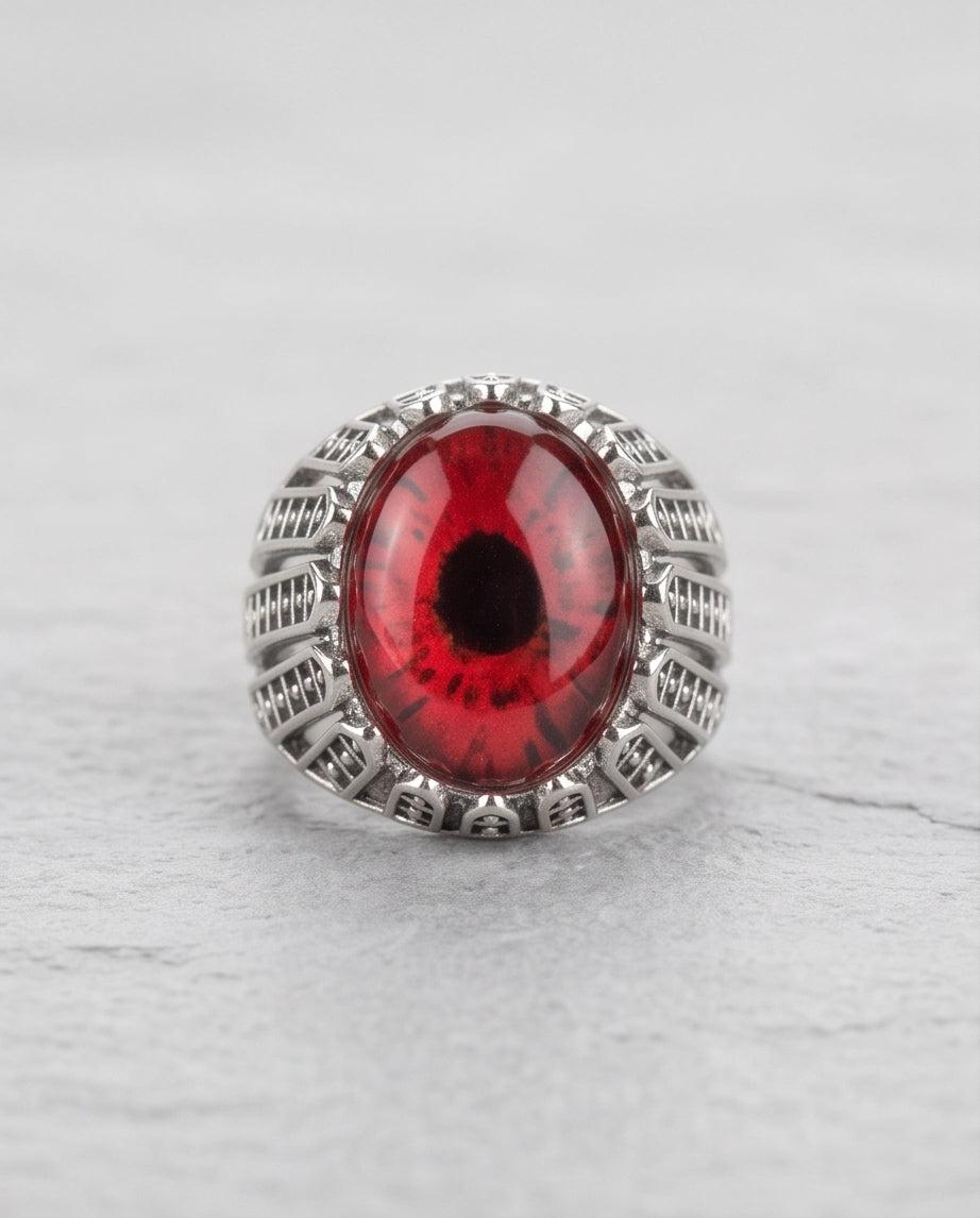 Dragon Eye Lattice Silver Ring