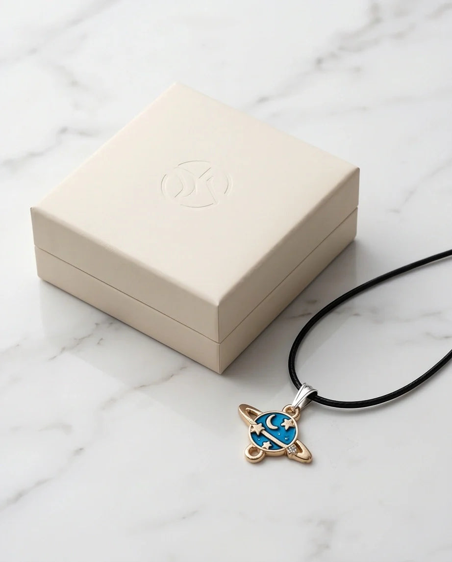 Celestial Galaxy Planet Pendant