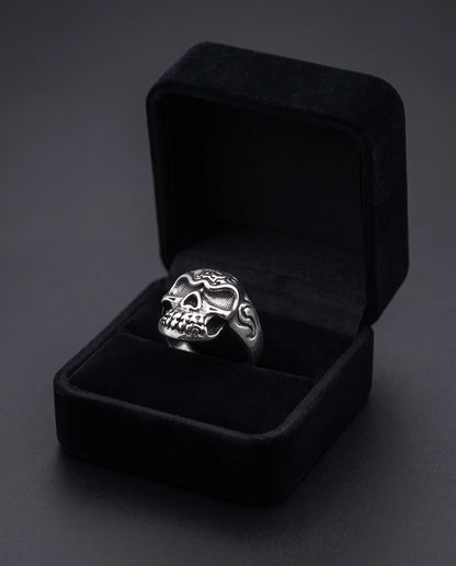 Tribal Cranium Engraved Skull Ring