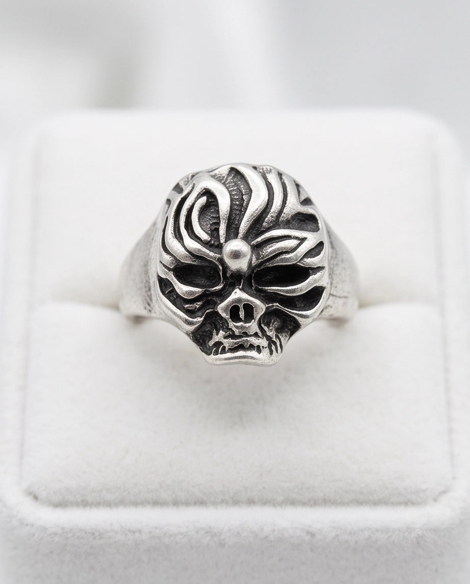 Whimsical Swirl Visage Sculpted Ring