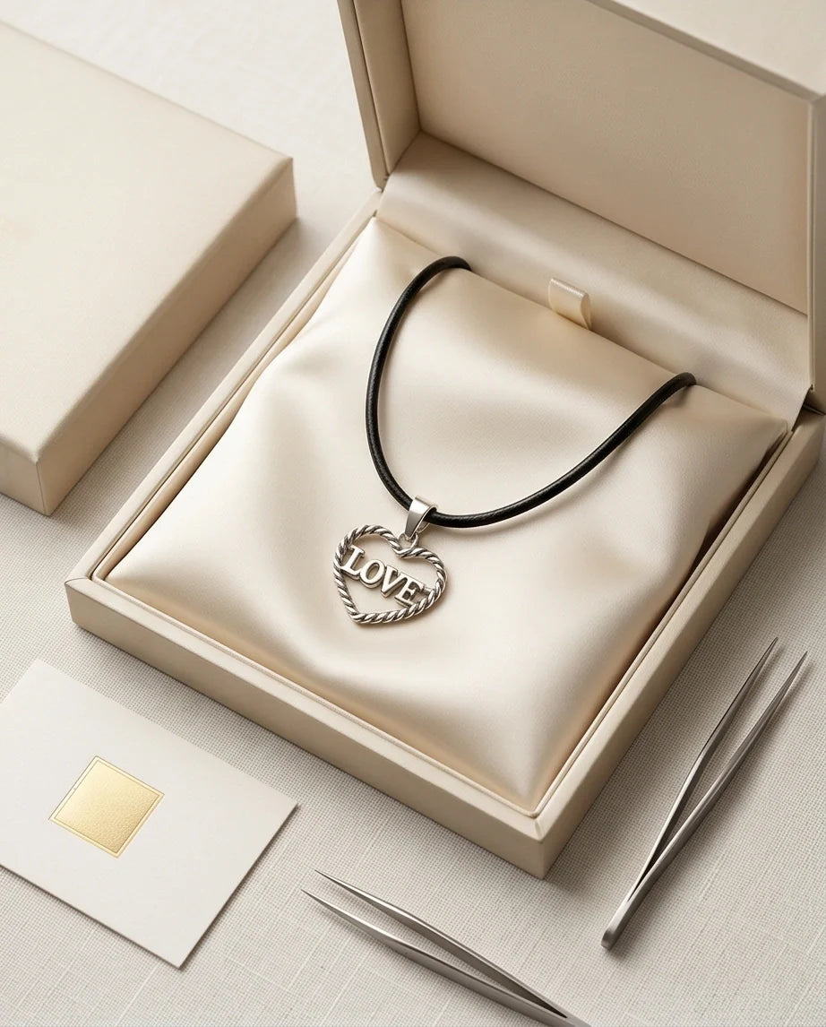 The Sweet Bond: Twisted Heart "LOVE" Pendant Necklace
