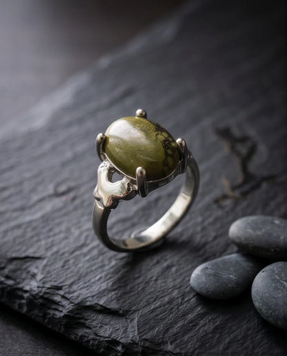 Olive Serpentine Butterfly Ring