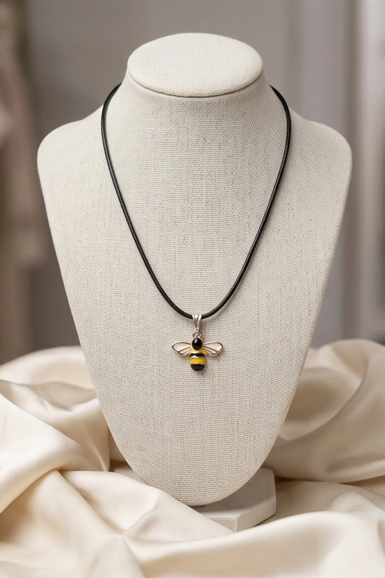 Golden Honeybee Pendant Necklace
