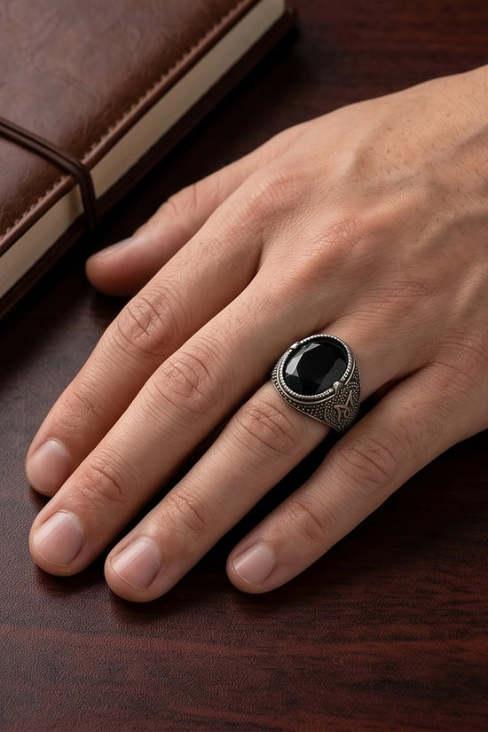 Imperial Onyx Shadow Signet Ring