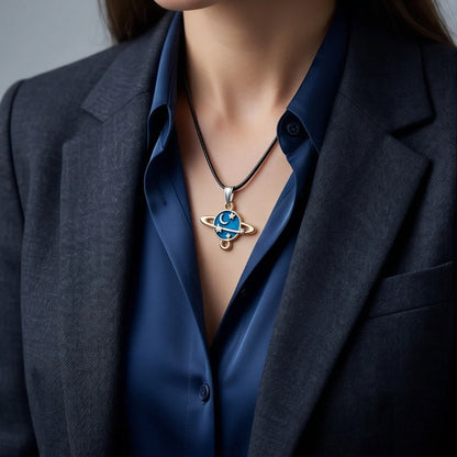 Celestial Galaxy Planet Pendant