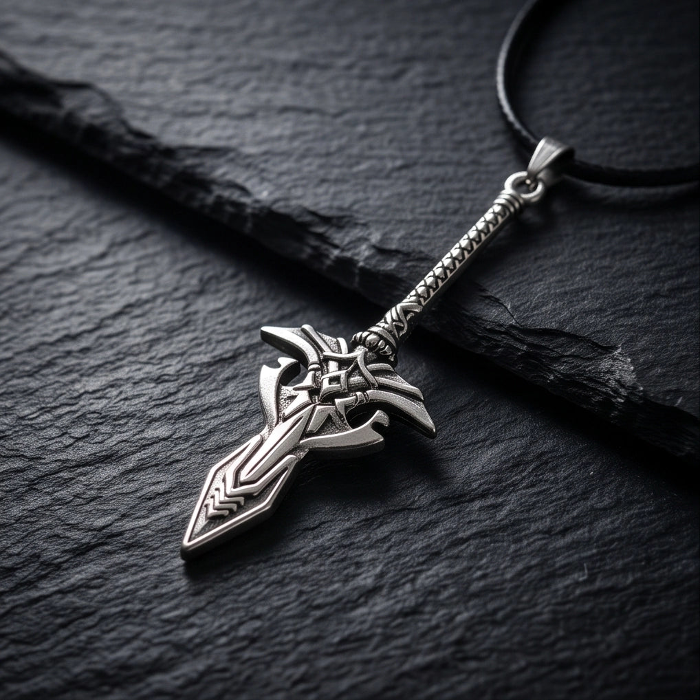 Gothic Rune Sword Dagger Pendant