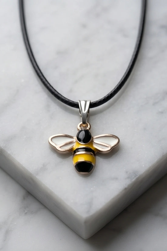 Golden Honeybee Pendant Necklace