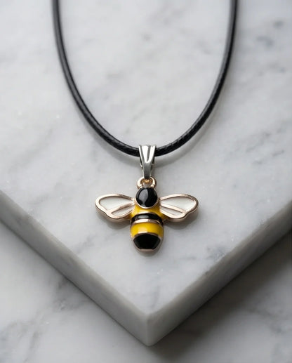 Golden Honeybee Pendant Necklace