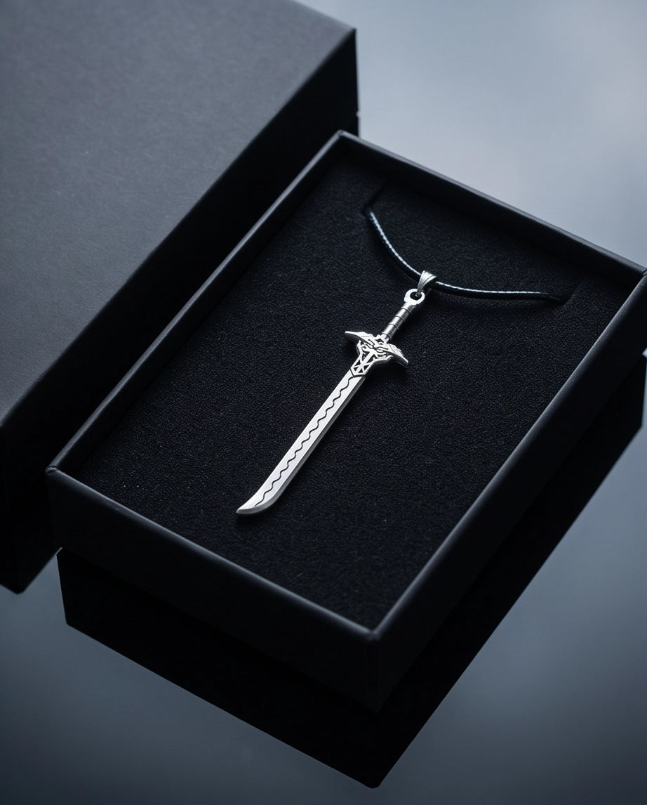 Vintage Katana Sword Pendant Necklace