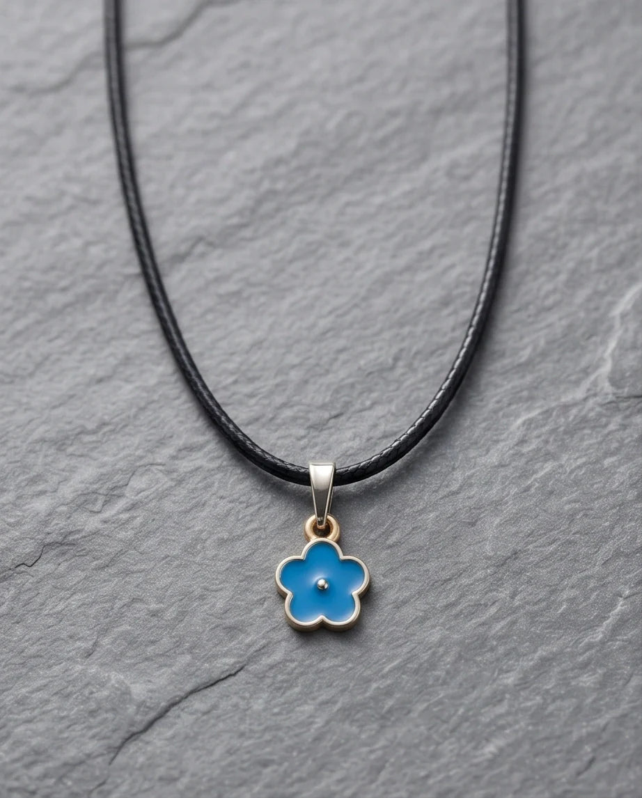 Sky Blue Forget-Me-Not Pendant