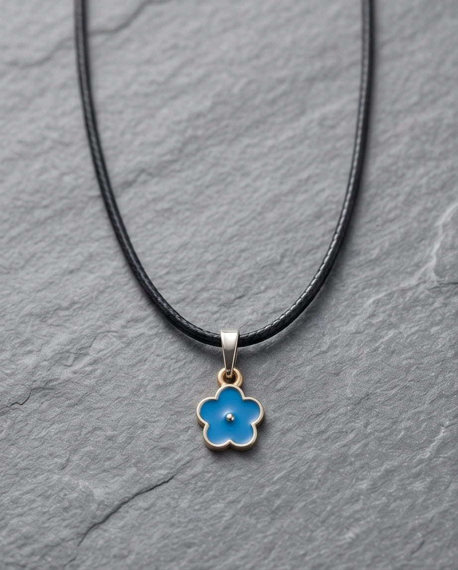 Sky Blue Forget-Me-Not Pendant