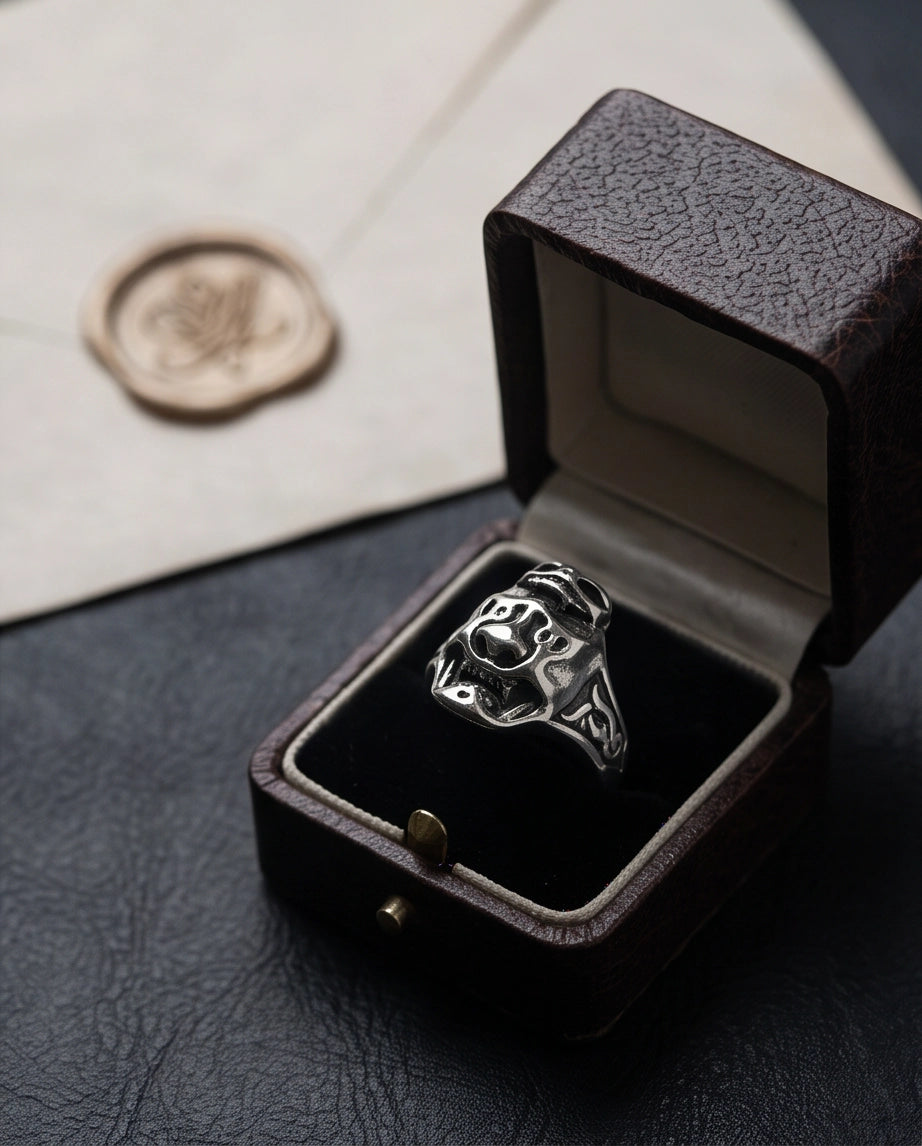 Oni Mask Sculpted Ring