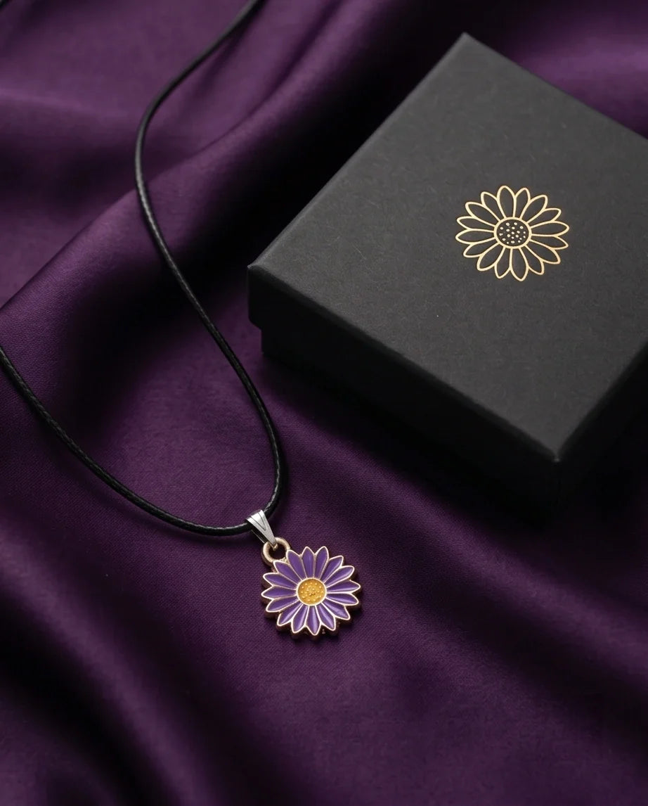 Royal Purple Daisy Pendant