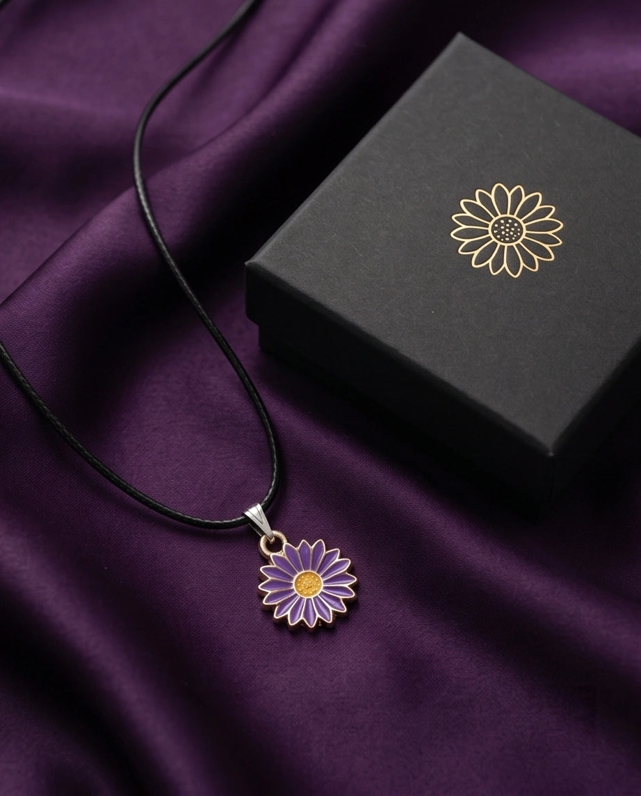Royal Purple Daisy Pendant