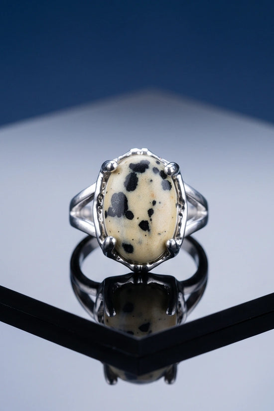 Wild Splendor Dalmatian Jasper Ring