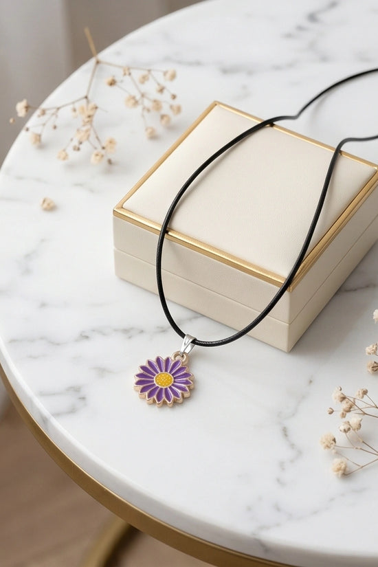 Royal Purple Daisy Pendant